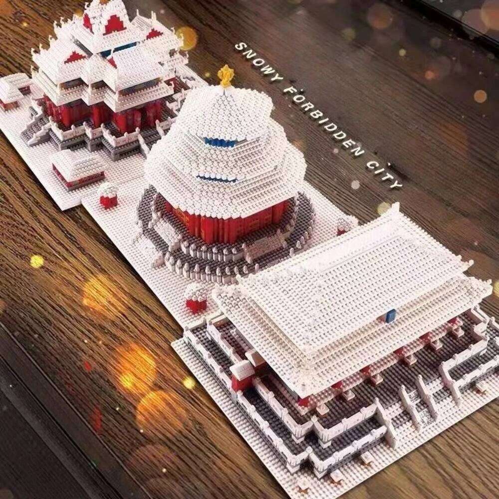 MOC Forbidden Snow Landscape Garden Architecture Building Blocks Set Winter Palace Tower DIY Toys For Children Special Day Gifts Z260306