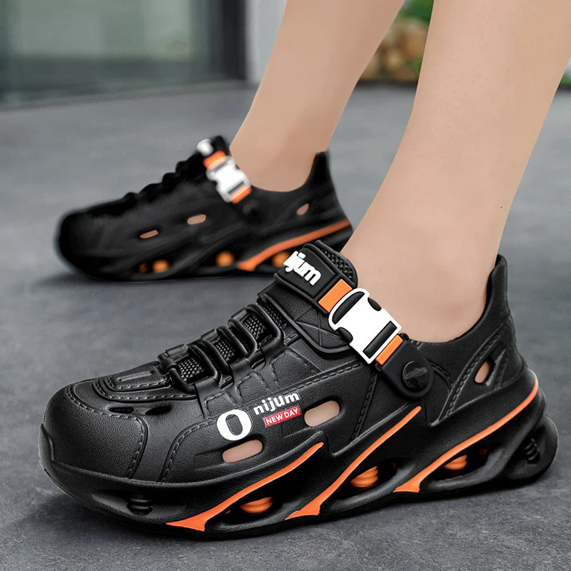 Mens Outdoor Sandals Sport Slippers Beach Slides Breathable Clogs Men Casual Garden Shoes Non-slip Hiking Men Outdoor Sandals 260304