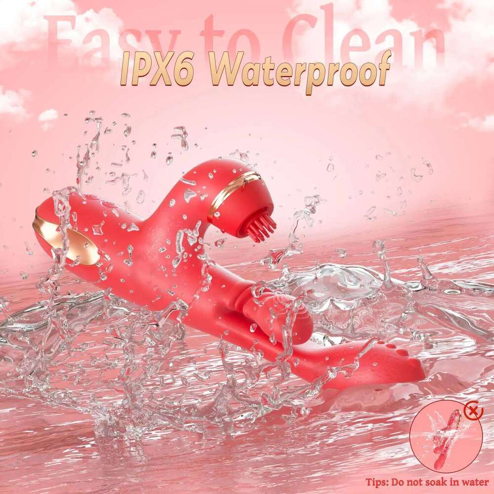 5 IN 1 Tapping Thrusting Dildo for Women G Spot Vibrator Kneading Clit Stimulator Female Masturbator Adult Sex Toys W260305