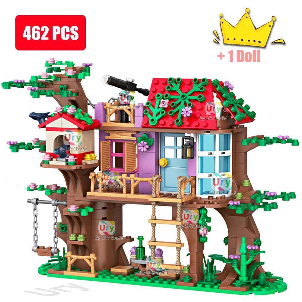 462 pcs Friends Tree House Villa Castle Model Building Blocks Sets Figures Garden DIY Toys for Kids Girl Birthday Gift Z260305