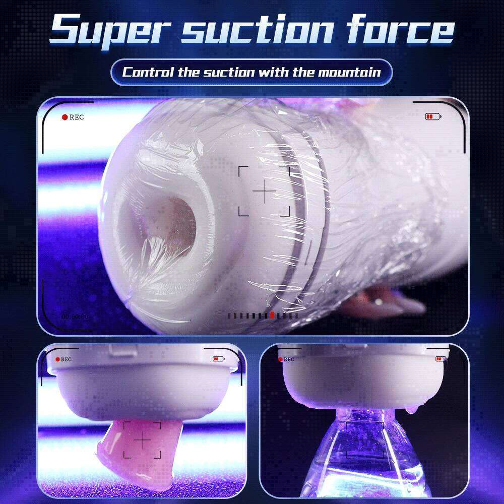 Male Masturbator Cup Automatic Blowjob Suking Machine Real Vagina Pocket Pussy Penis Oral Masturbatio Sex Toys For Men W260305