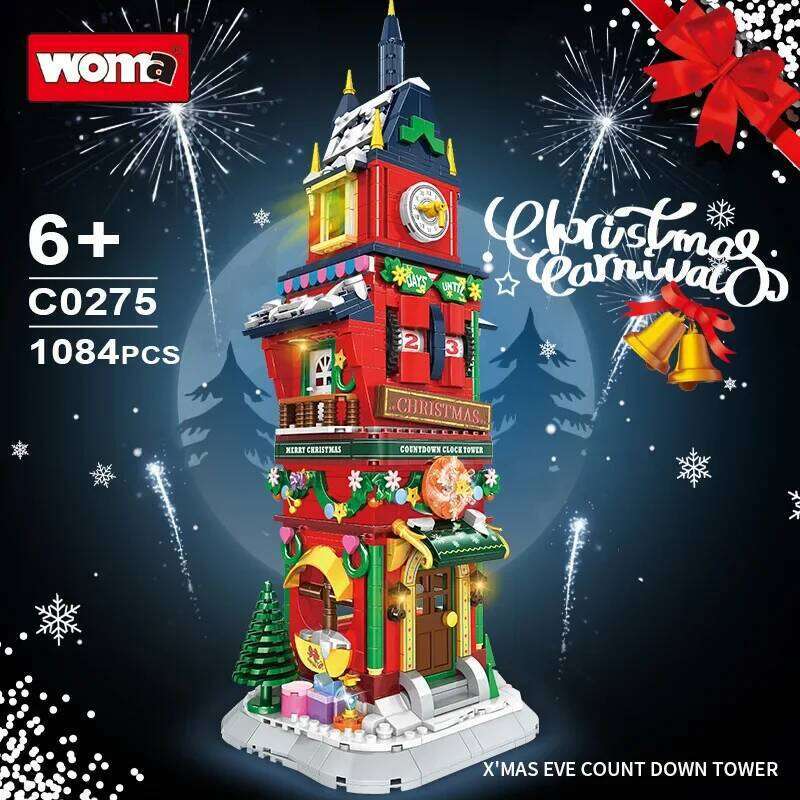 New City Creativity Winter Village ART House Model Building Blocks Bricks Kids Toys Christmas Gifts Z260305
