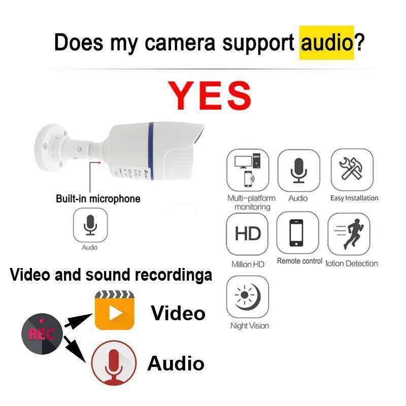 JIENUO 4K Poe Camera IP Outdoor Waterproof Security Surveillance Night Vision 4MP 5MP 8MP Audio CCTV Video HD Home Cam Net 26W0306