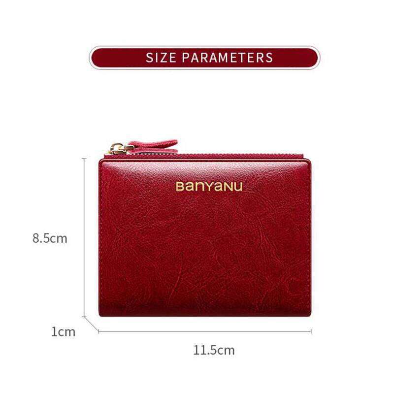 Anti RFID Woman Small Genuine Leather Purse 2025 New Design Ultra Thin Coin Wallet for Women Fashion Gifts C260304