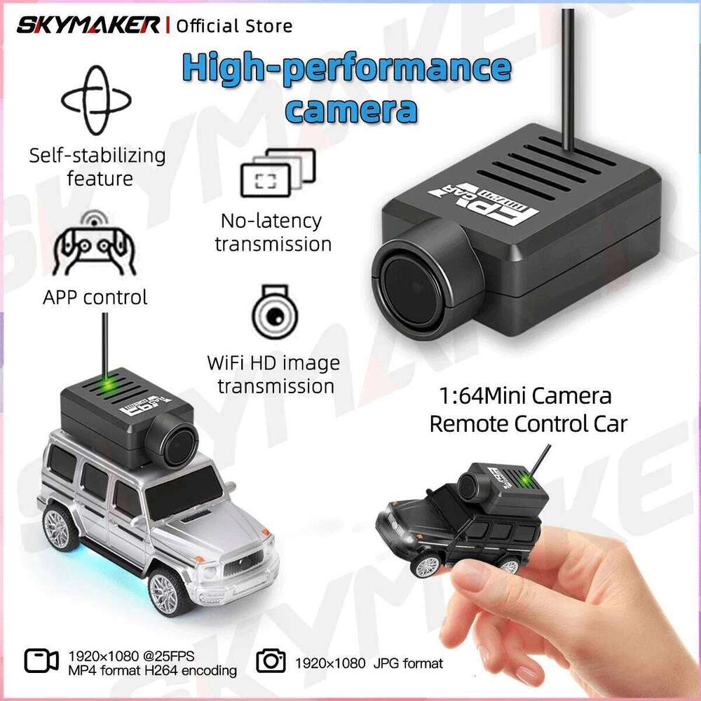 WLtoys 1/64 With WIFI Camera 6406-C 6406 720P FPV 2.4GHz Led Ambient Lights Mini RC Car Toys for kids Adult Gift C260305