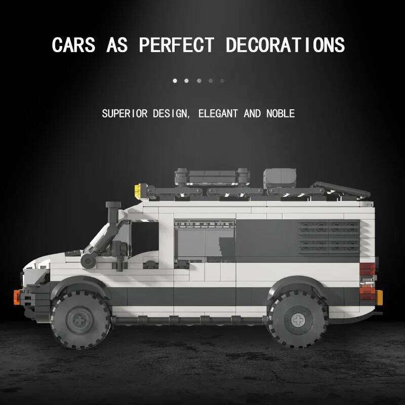 578PCS Station Wagon Building Blocks Camping RV SUV Car Connectable Travel Tailer Model Bricks Kids Educational Toy Holiday Gift Z260305