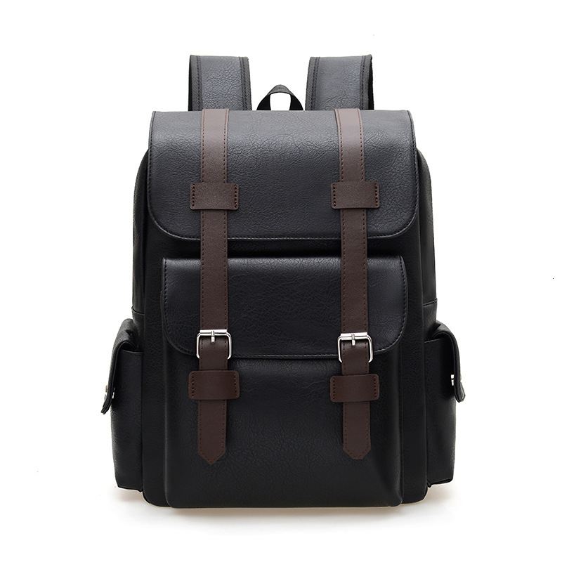 2026 British Retro Soft PU Leather Luxury Handbag Backpack Casual Large Capacity Travel Belt Buckle Backpack