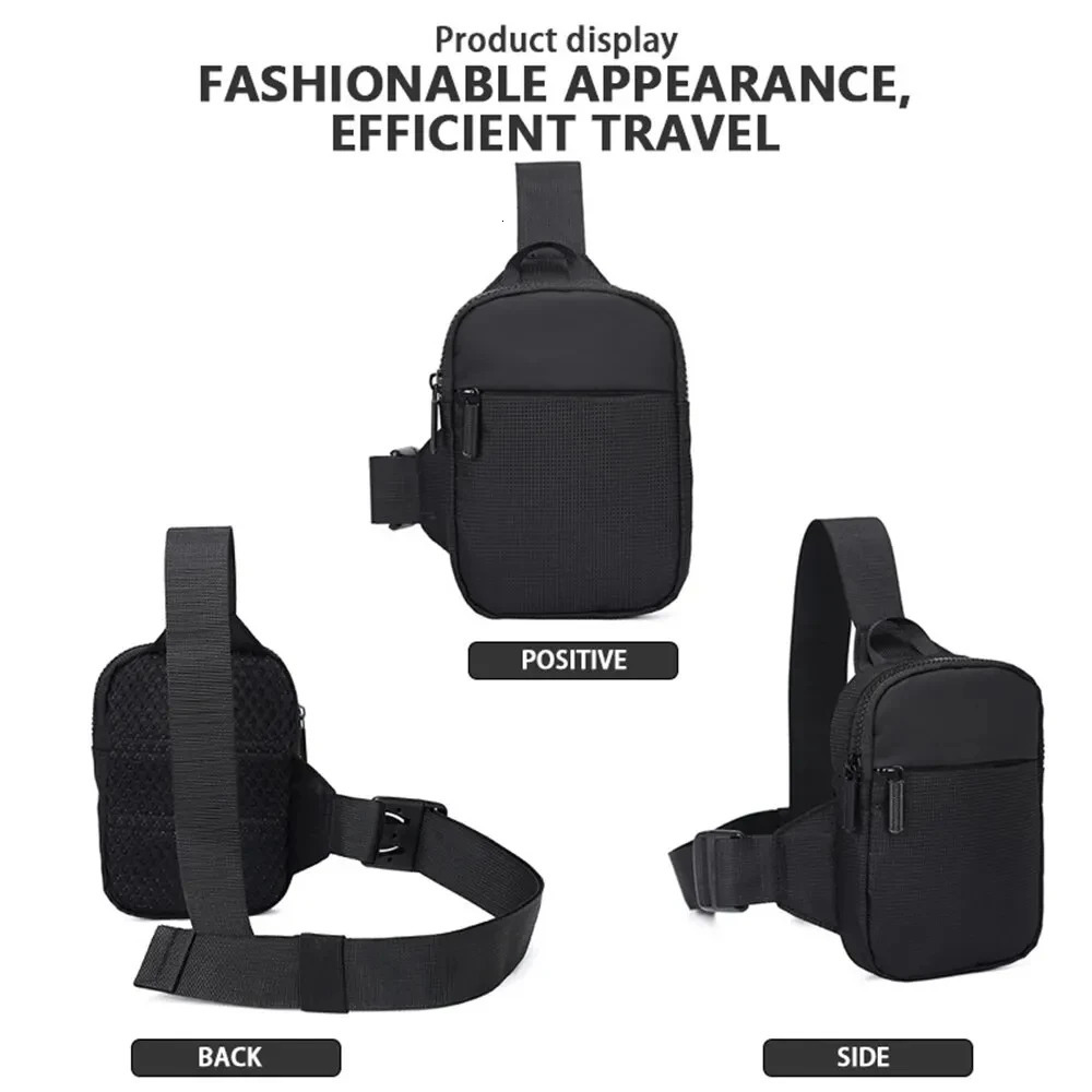 Trendy Mens Shoulder Bag Oxford Cloth Crossbody Single Shoulder Bag Casual Diagonal Day Small Square Bag for Men 260305