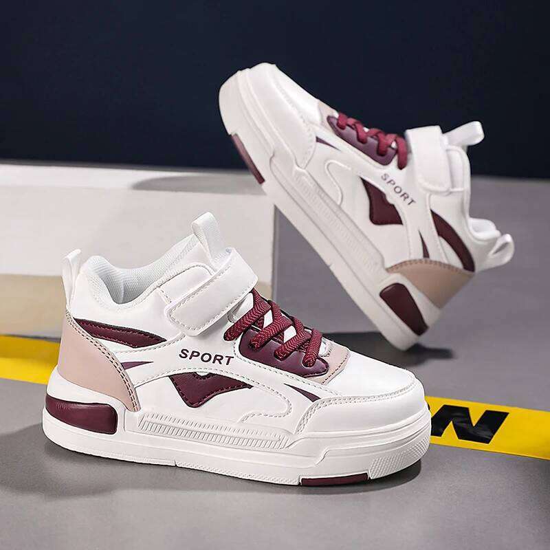 Black White Children Boys Casual Fashion New Autumn Kids School Sports Tennis Shoes Sneaker for Boy Girls 26Y0304
