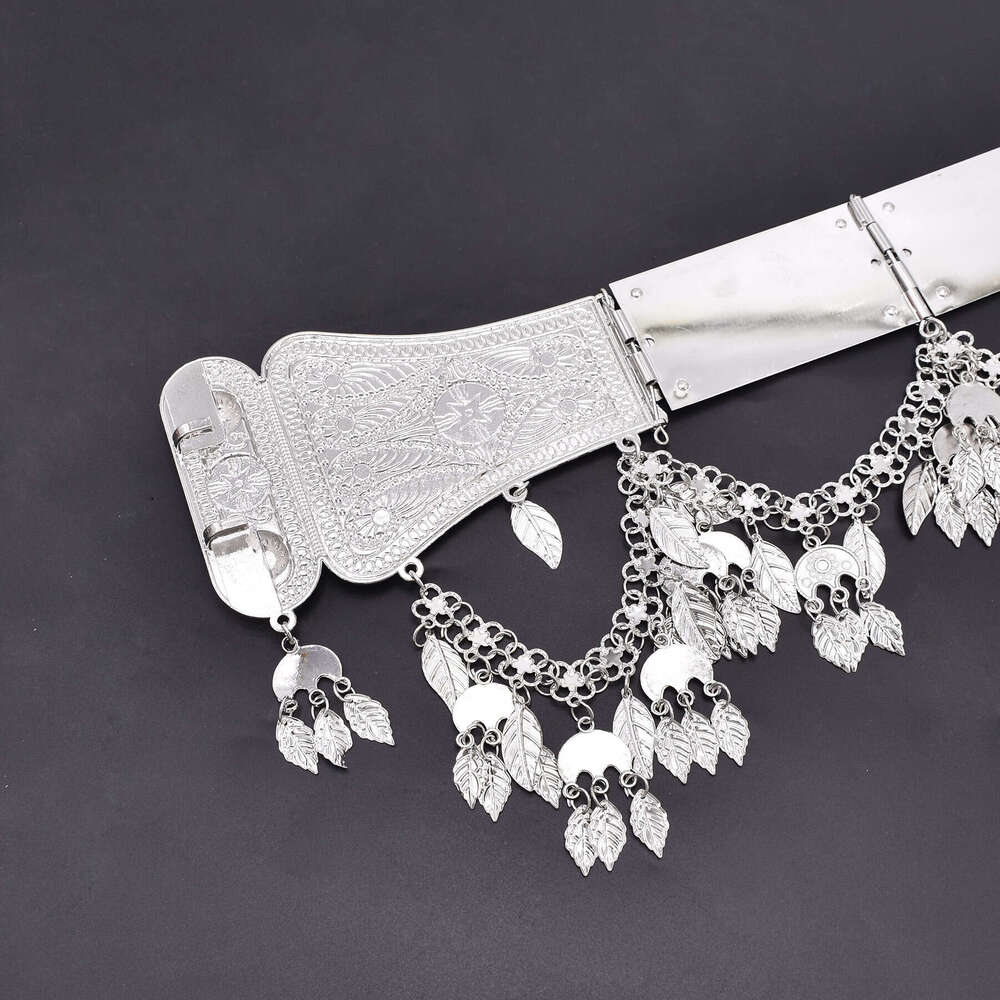New Exaggerated Large Chain Fashionable Tassel National Flag Belt Performance Costume Accessory Ethnic Style Waist Ornament High-Quality