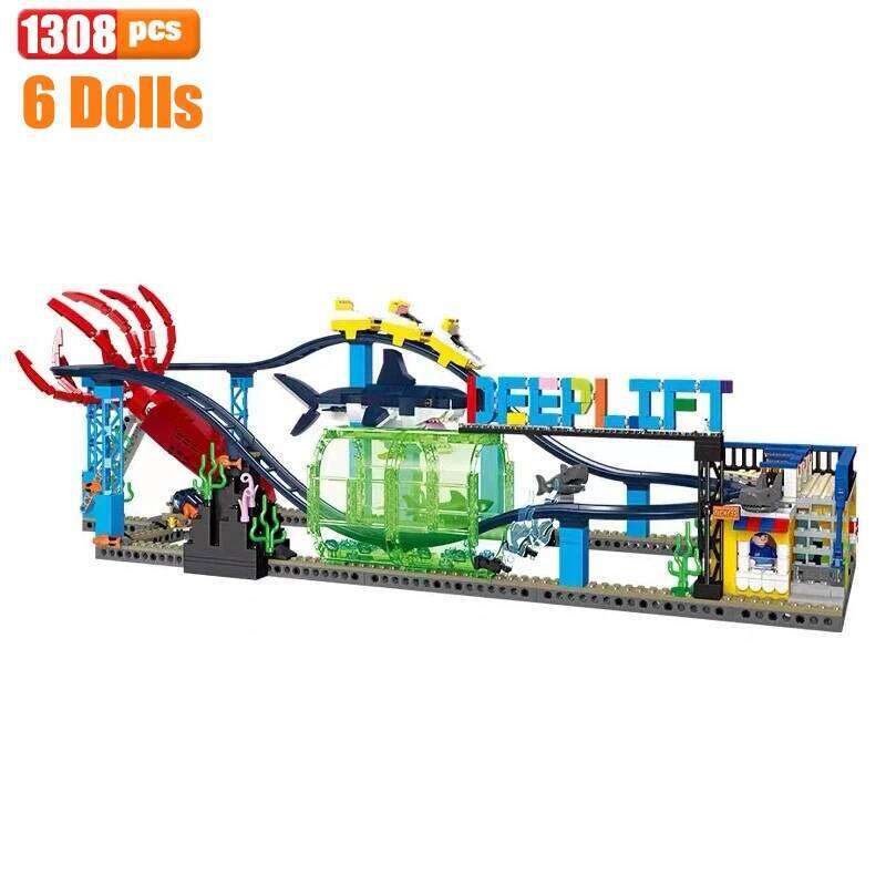 Ideas Pirate Building Blocks City Amusement Park Roller Coaster Bricks Model Creative Expert Toys For Kid Xmas Gift MOC Z260306