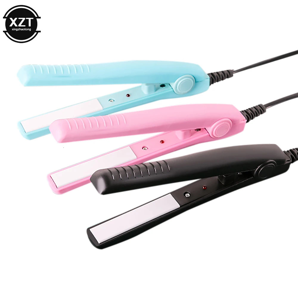 Portable 2 in 1 Curling Iron Ceramic Curling Iron and Straightener Mini Iron Straightener Plate Clip Hair Styling Tools 260305