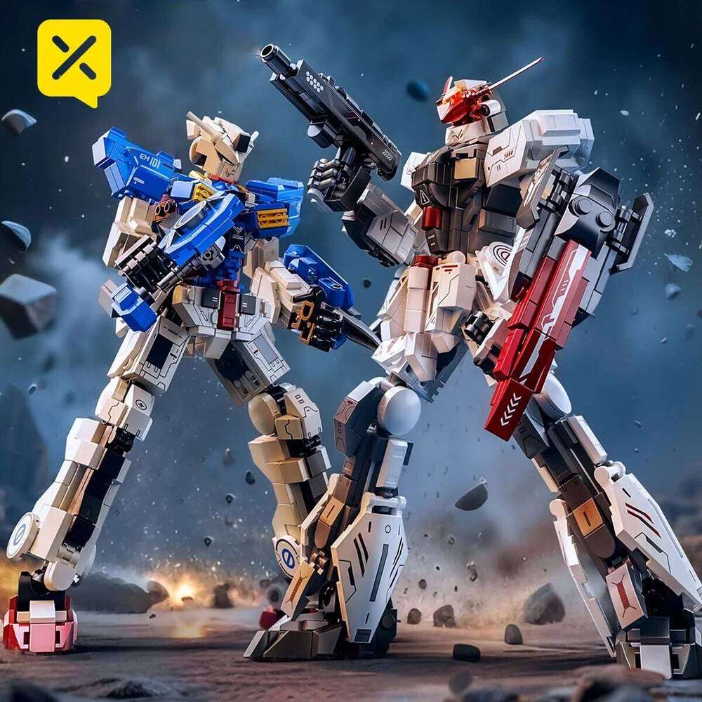 DIY Mecha Building Blocks Set Movable Joints Assemble Action Figure Collectible Model Construction Assembly Toy Gift Kids Adults Z260305