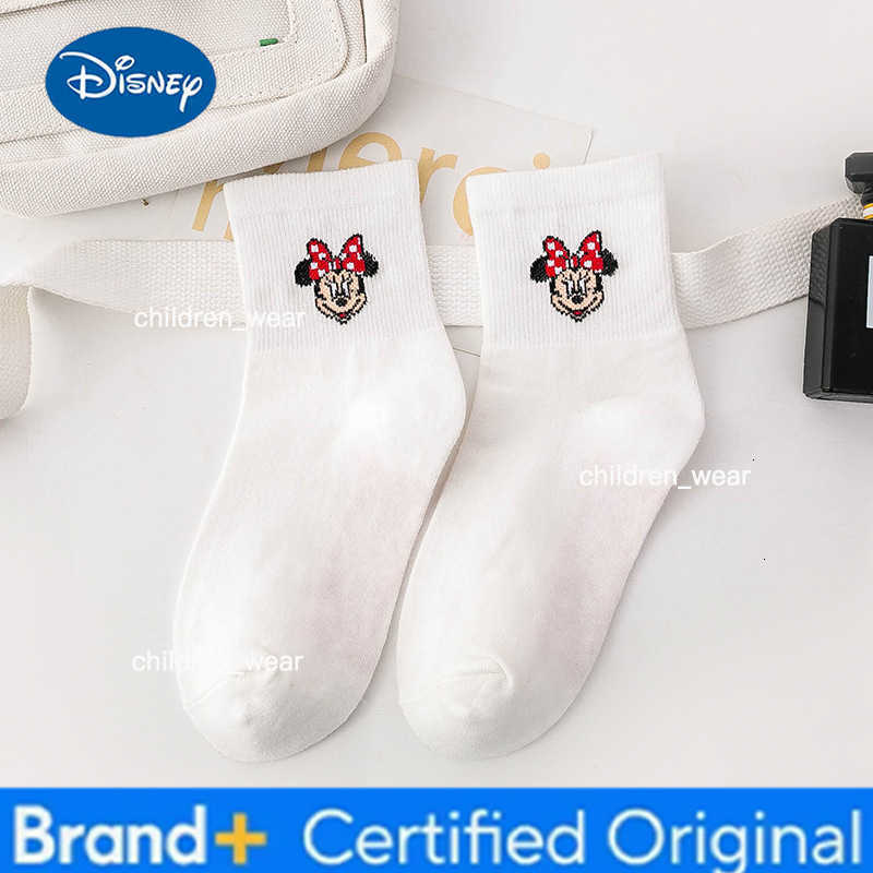 Disney Mickey Minnie Mouse Womens Printed Socks Comfort Autumn Winter Socks Medium Tube Sock Kawaii Girls Boy Socks H260306