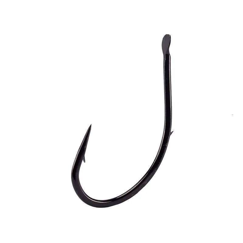 Mustad 10015 Carbon Steel Fishing Peche Hooks Barbed Hook Back Barb Carp Shape Anzol Fishhooks 4#-19# S260305