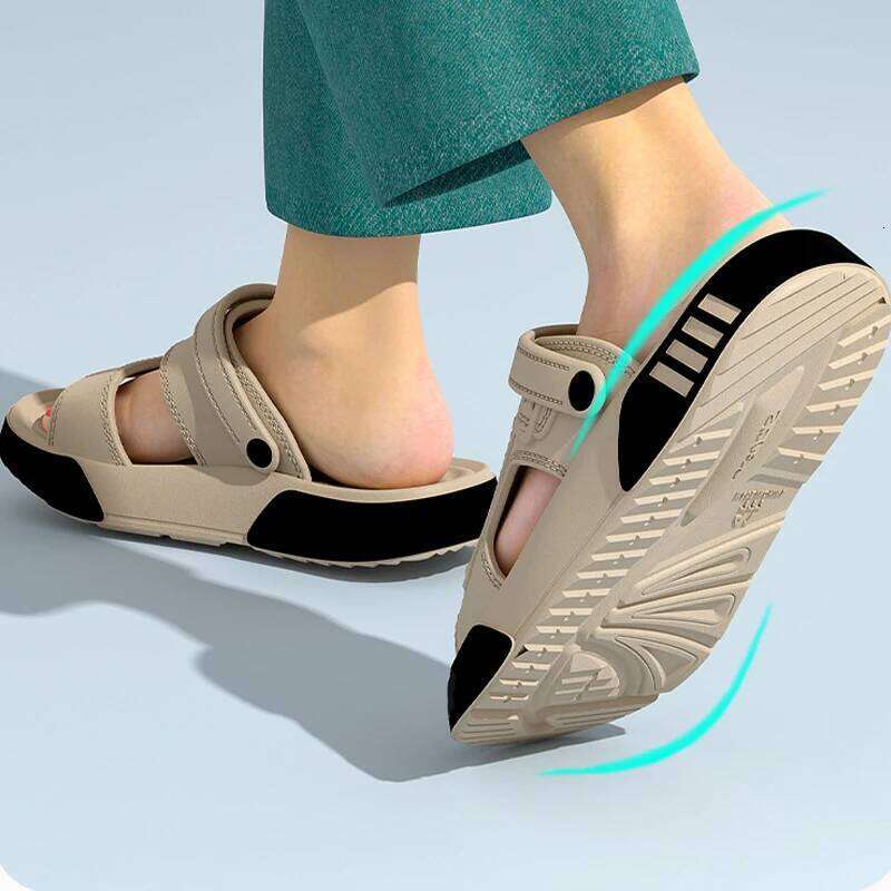 Men Slippers Summer EVA Soft-soled Platform Slides Sandals Indoor Outdoor Walking Beach Flip Flops Mens Home Shoes