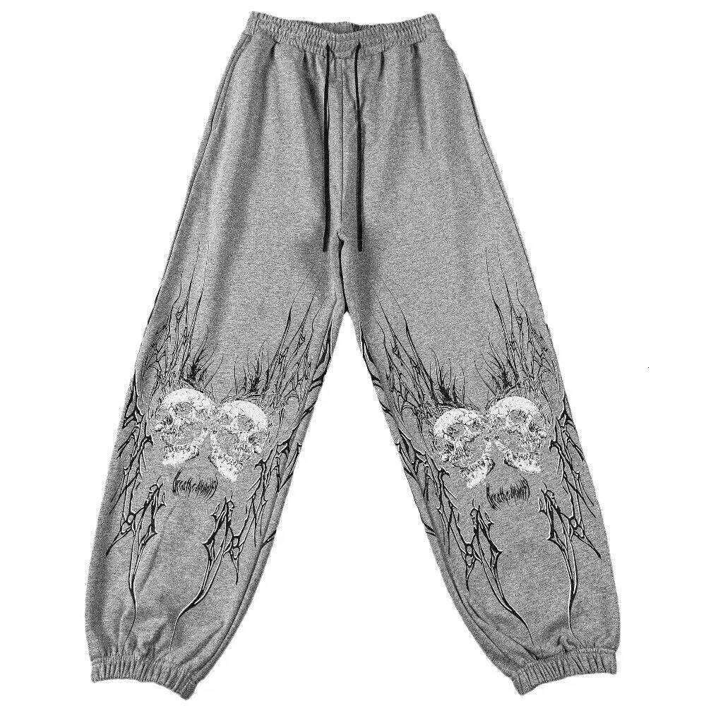 Dark Print Pattern Men's Pants Personalized Hip Hop Rap Street Elastic Strap Casual Trousers