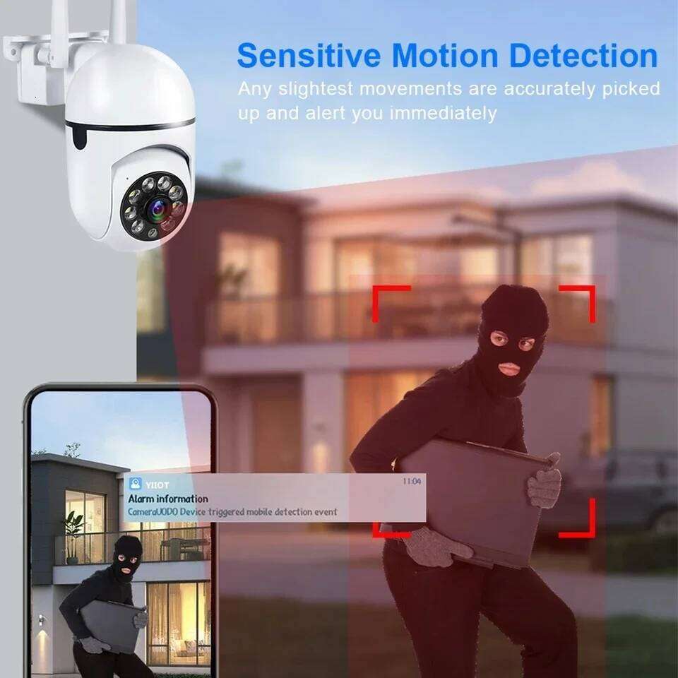 8MP Wireless Security Survillance PTZ Camera Wifi IP Outdoor 4X Zoom Cameras AI Human Tracking Two-way Audio HD Night Color Cam 26W0306
