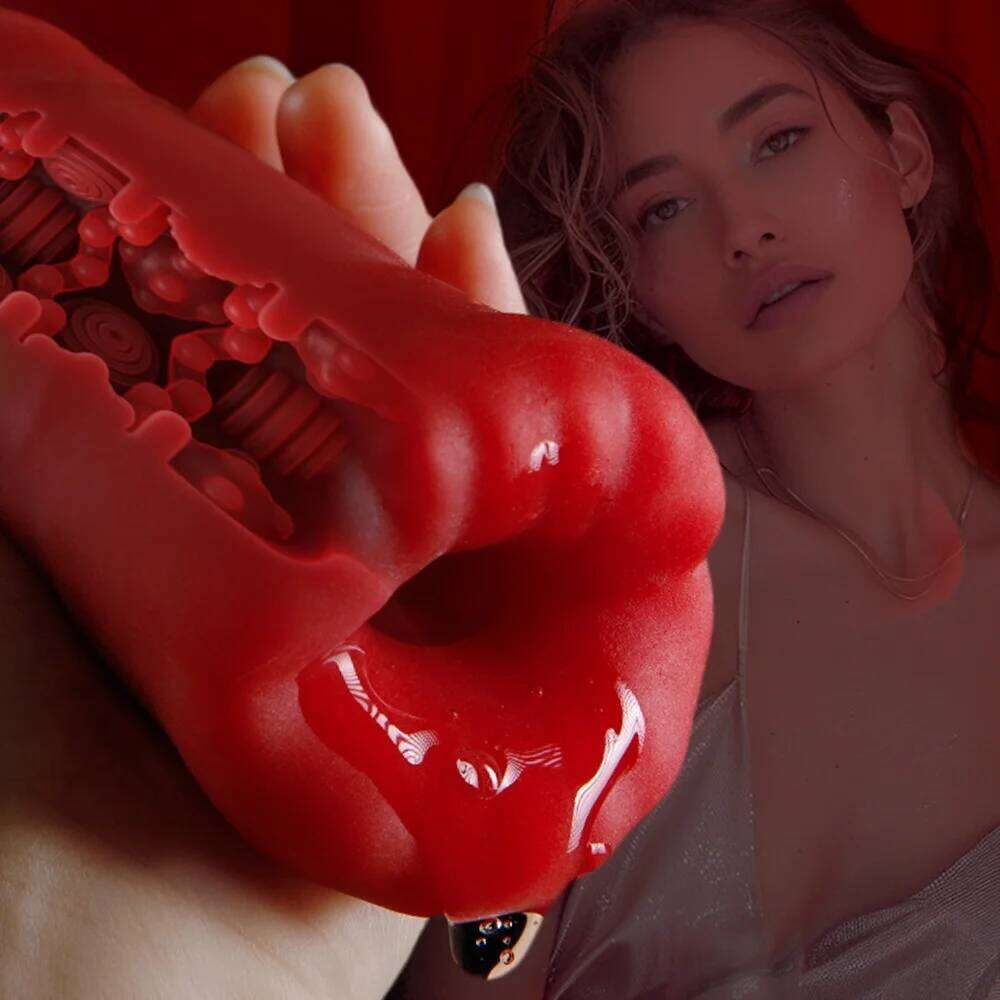Automatic Male Masturbator Vibrator Tongue Licking Blowjob Real Vagina Pocket Pussy Penis Oral Sex Toy Masturbation Cup 18+ W260305