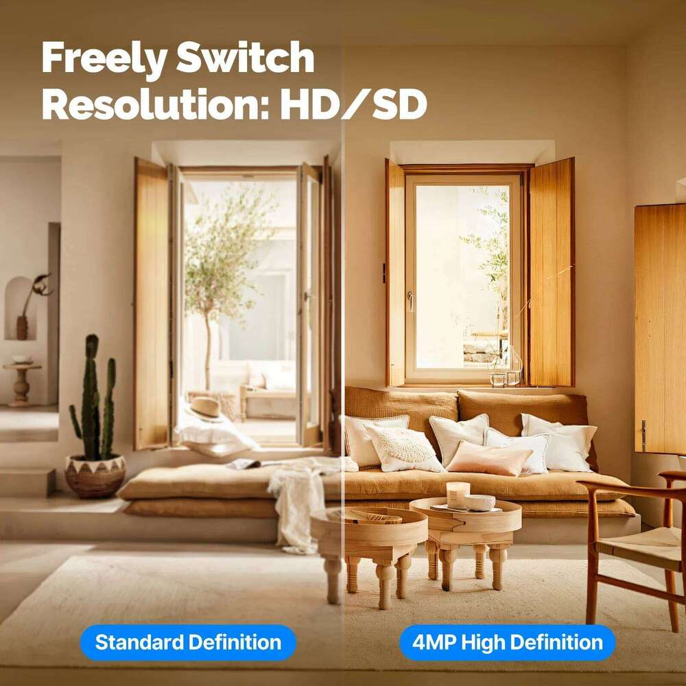 MOESTuya WiFi Indoor Pan/Tilt Smart Security Camera 4MP HD Infrared Night Vision Motion Sound Detection Monitor Panoramic Patrol 26W0306