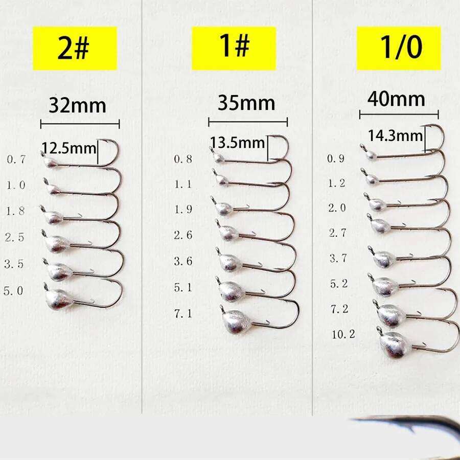 5pieces 0.7g-10g soft worm jig Fishing Tackle Hooks Obtuse angle blood for Micro-object auxiliary hook Lure Hook Jig S260305