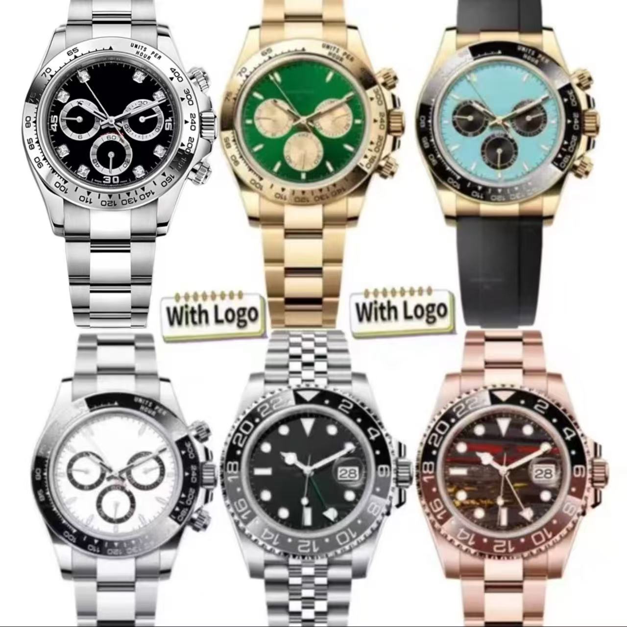 Mens watch daytons automatic movement designer watches 40MM Stainless steel/Rubber luxury Wristwatches with sapphire glass box reloj orologio montre luminous