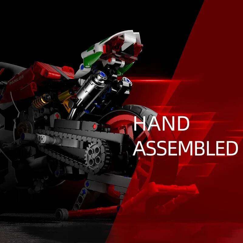 803Pcs City Technical Locomotive Motorcycle Building Blocks MOC Speed Supercar Motorbike Model Bricks Boy Toy for Childrens Gift Z260306