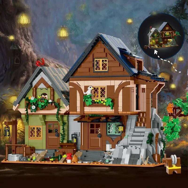 2225PCS Medieval Mystic Cabin Modular Buildings Sets Secret Cottage City Stree View Architecture Blocks Kit Gifts for Adult Kids Z260306