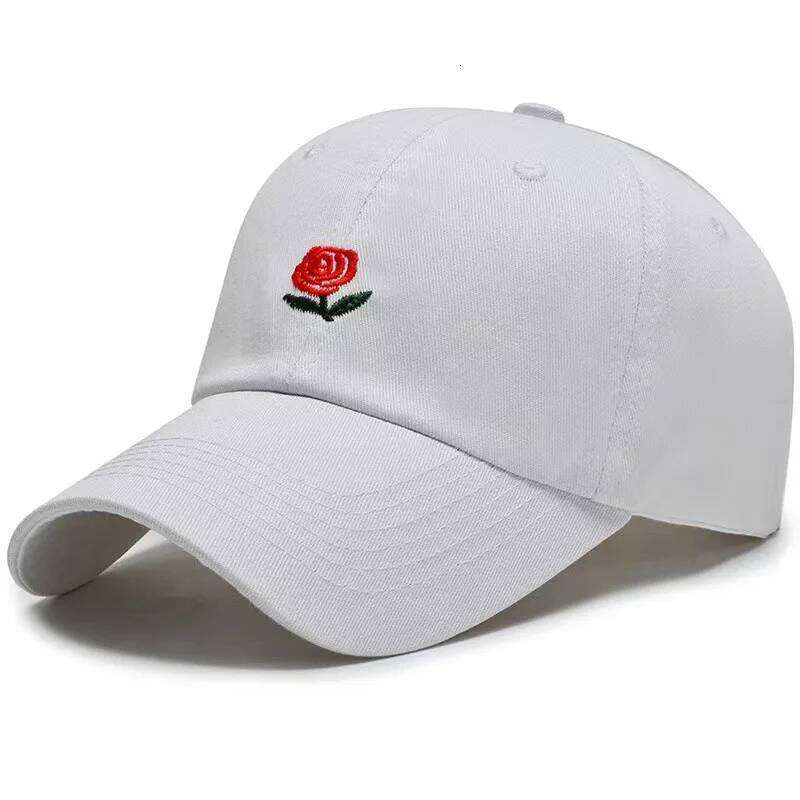 Spring Baseball Personality Versatile Couple Embroidery Men and Women Sunscreen Fashion Rose Letter Hip Hop Ins Tide Hat Cap Y260304
