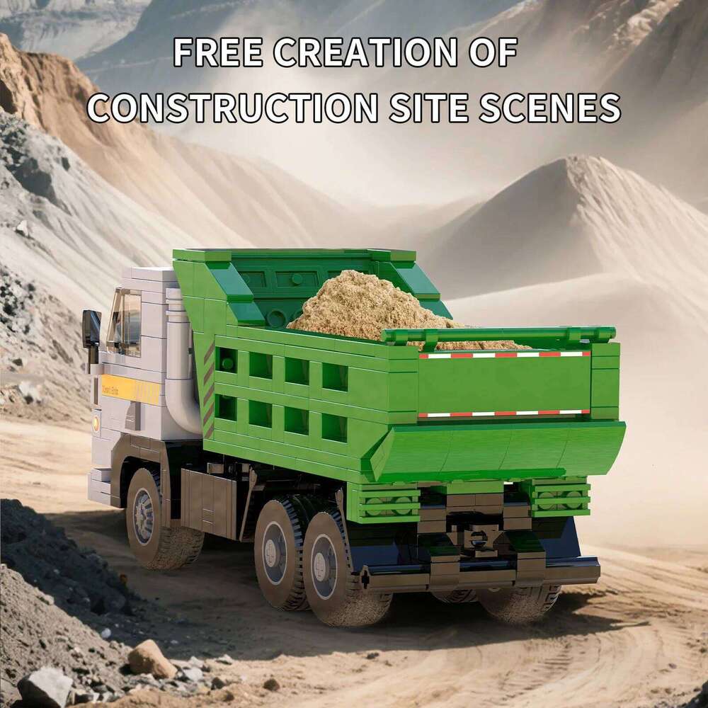 467PCS Cargo Building Blocks Mud Sand Transport Truck Model Bricks Desktop Decoration Diy Toys For Kids Holiday Gifts Z260305