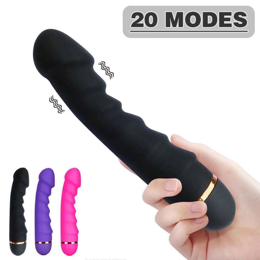 20 Modes Vibrator Soft Silicone Dildo Realistic Penis Strong Motor G-spot Clitoral Stimulator Female Masturbator Adult Sex Toys W260305