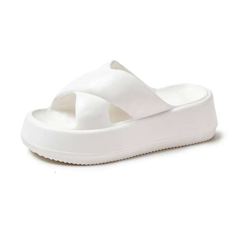 Litfun Women Soft Sole Slides Home Slippers Thick Bottom EVA Shoes Female Non-Slip Cross Sandals Outdoor Beach Flip Flop