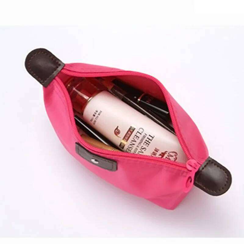 Korean Dumpling Cosmetic Bags Travel Handbag Portable Women Makeup Holder Toiletry Pouch Waterproof Candy Colored Beauty Purse C260304