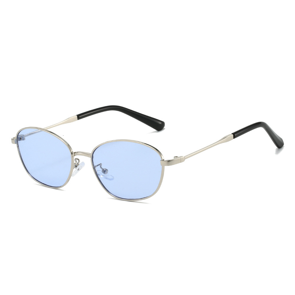 Free Shipping Eyewear's new European and American style metal frame cat-eye high-end sunglasses, UV protection, retro trendy driving sunglasses