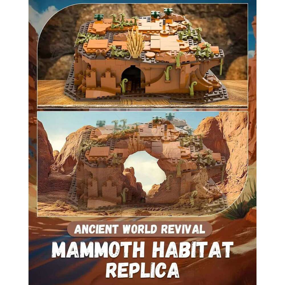 1310PCS Skeleton Mammoth Building Blocks Sets Jurassic Animal Model Creative Desktop Ornament Birthday Gift For Boys Kids Toys Z260306