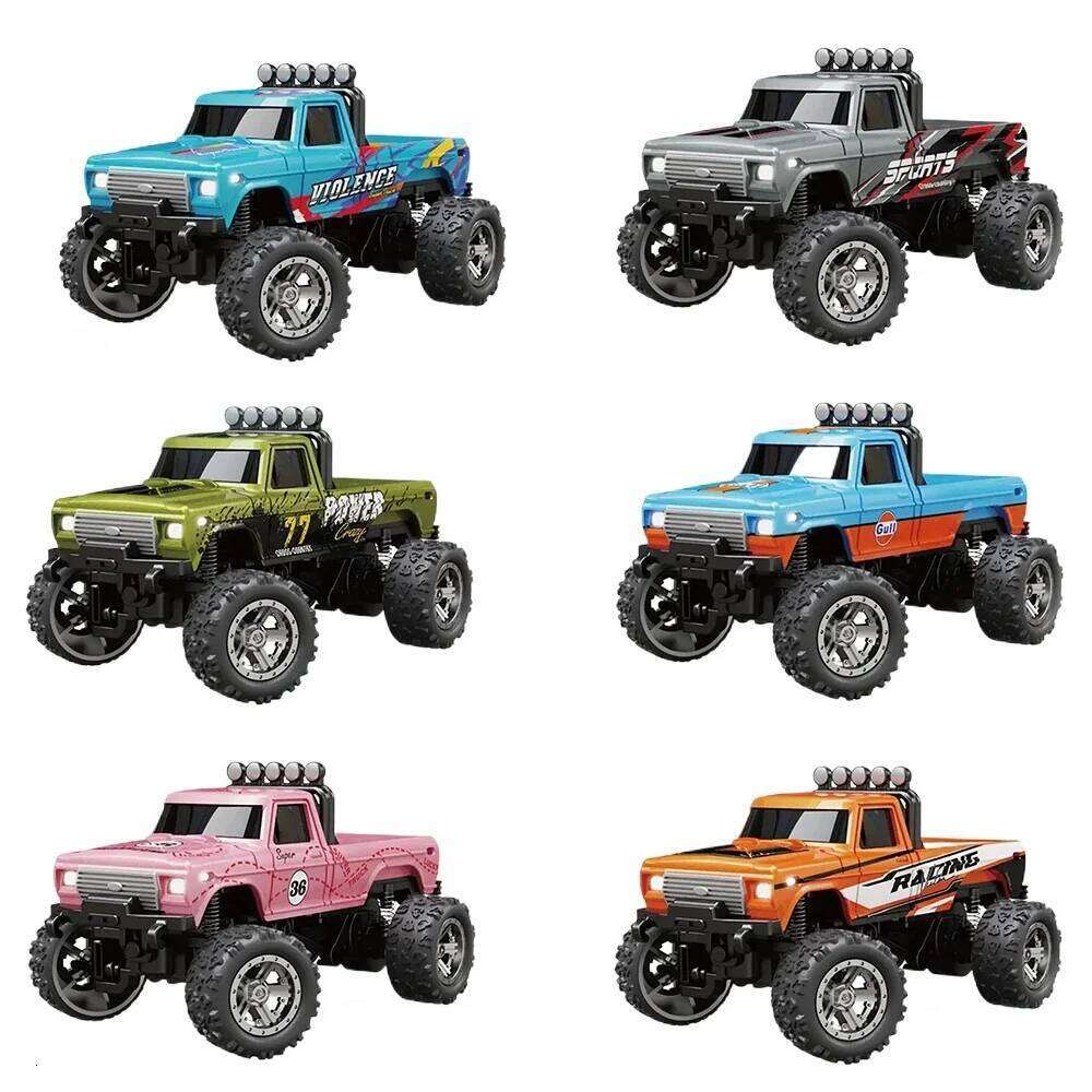 RC Monster Truck 1/64 Mini Climbing Car, Alloy Material, 2.4G Remote Control Electric Off-Road Vehicle. C260305