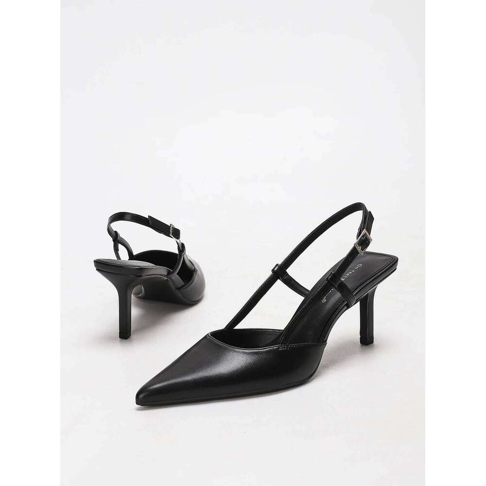 Fashionable elegant women's shallow pointed-toe heels, comfortable, simple and versatile slim high heels.