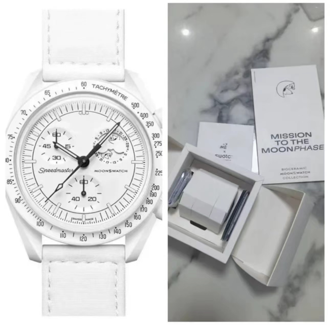 Hot selling new product in 2026 Luxury Miss and men's wristwatch in pink color Fashionable plastic case chronograph watch with moon phase display Comes with a gift box