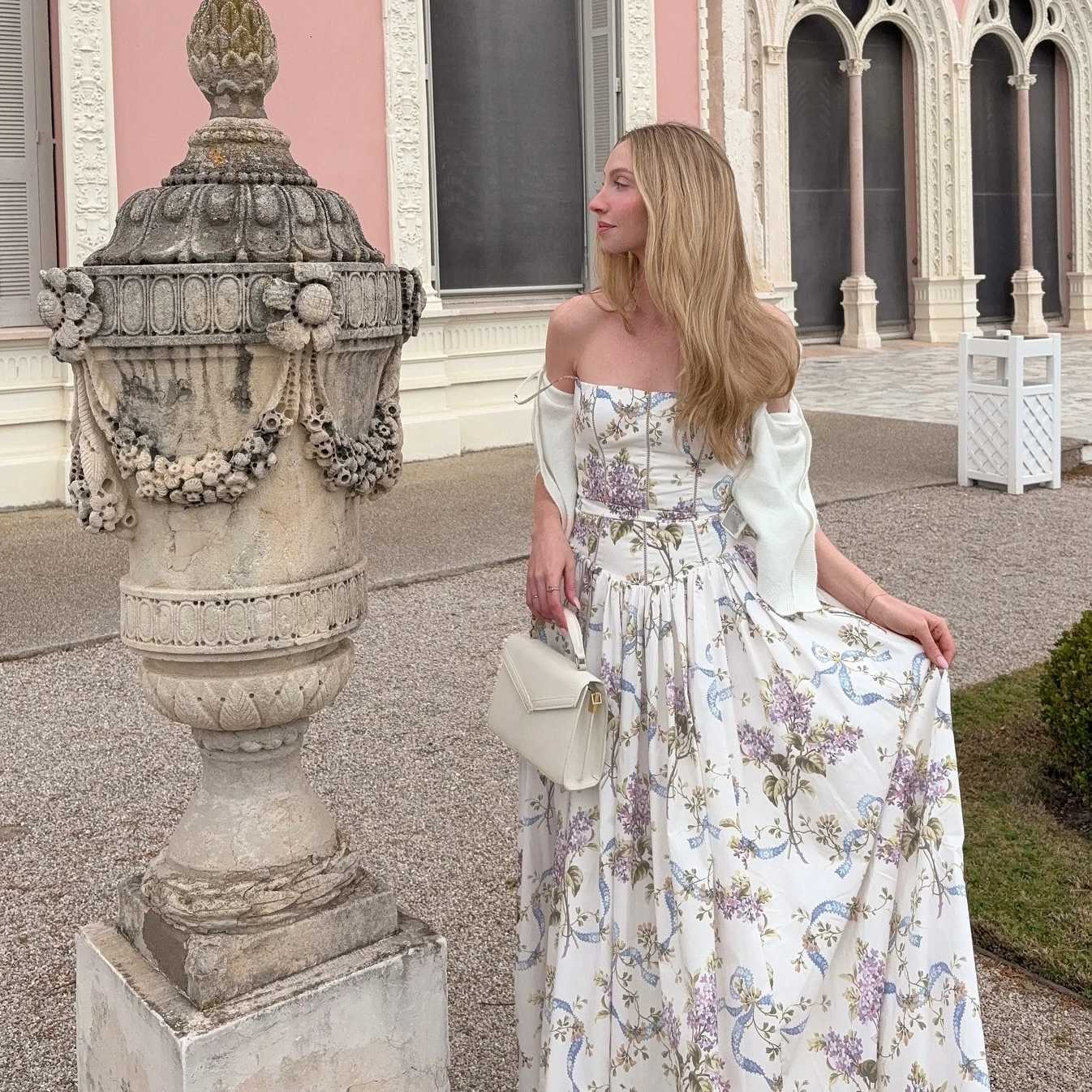 Mingmingxi Summer Floral Print Dress Elegant 2025 New Arrivals Spaghetti Strap Flare Dress Maxi Holiday Party Dresses Women X260306