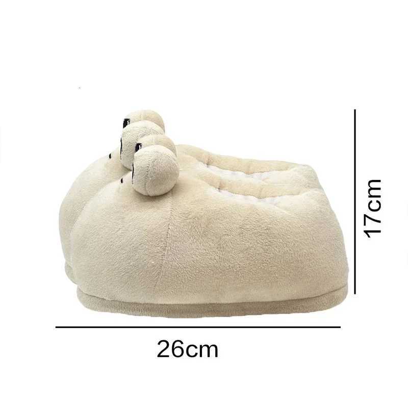 Hot Game My Pet Alien Pou Plush Toy Sad Pou Plush Slippers Non-slip Soft Stuffed Pou Cotton Slippers Indoor Gifts for Girls S260305