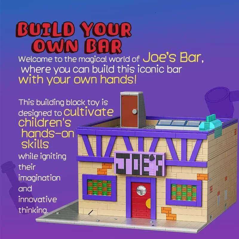 1748PCS Old Joe Building Blocks Retro Bar dance Floor MOC Model Bricks Desktop Decoration Dit Toys For Kids Holiday Gifts Z260306
