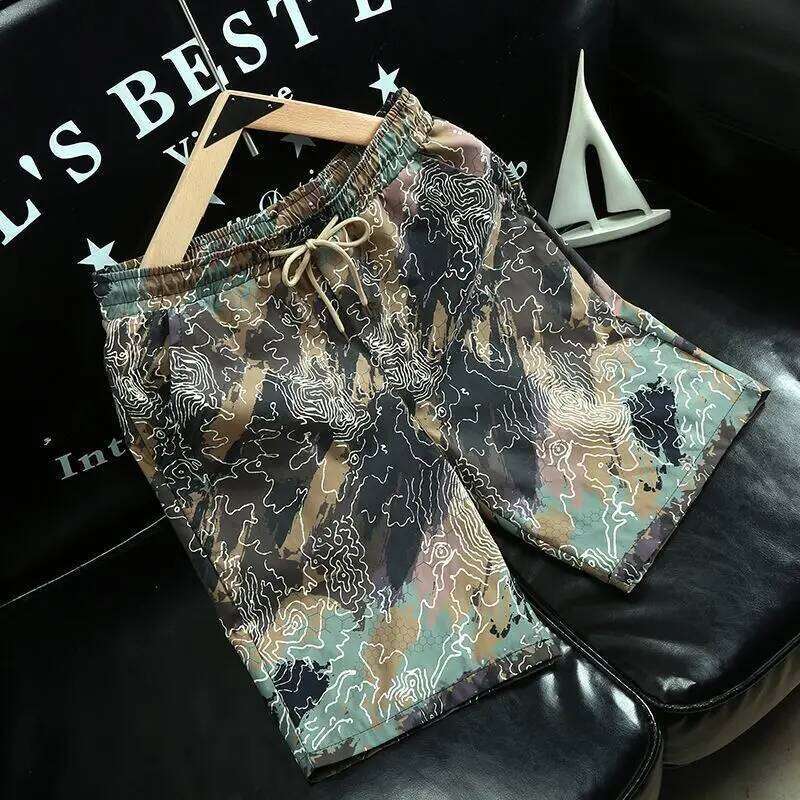 Men's Printed Trendy Shorts Designer Fashion Summer New Lightweight Five-Point Casual Pants
