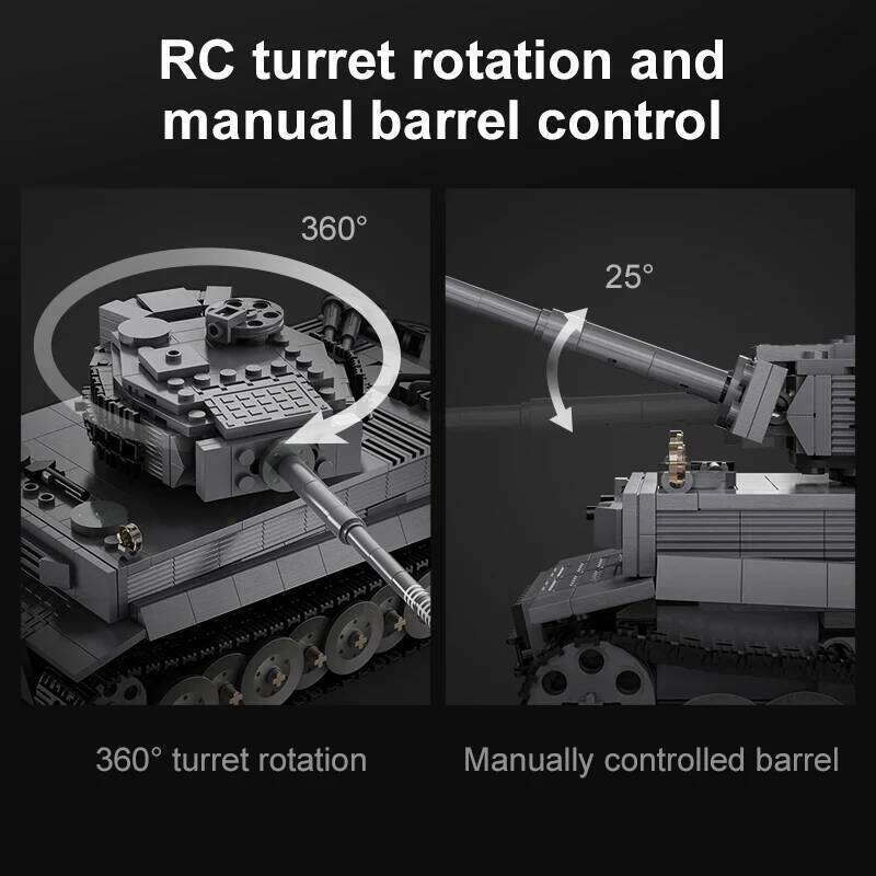 Cada 925pcs City Remote Control Ww2 Military Army Tiger Tank Building Blocks Bricks RC Vehicle Toys Gifts Children Boys Z260306