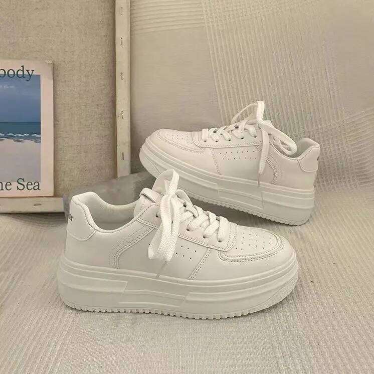 Women Platform Canvas Shoes Height Increasing Chunky Sneakers For youth girls Outdoor trainers Female Ladies Thick Sole Footwear