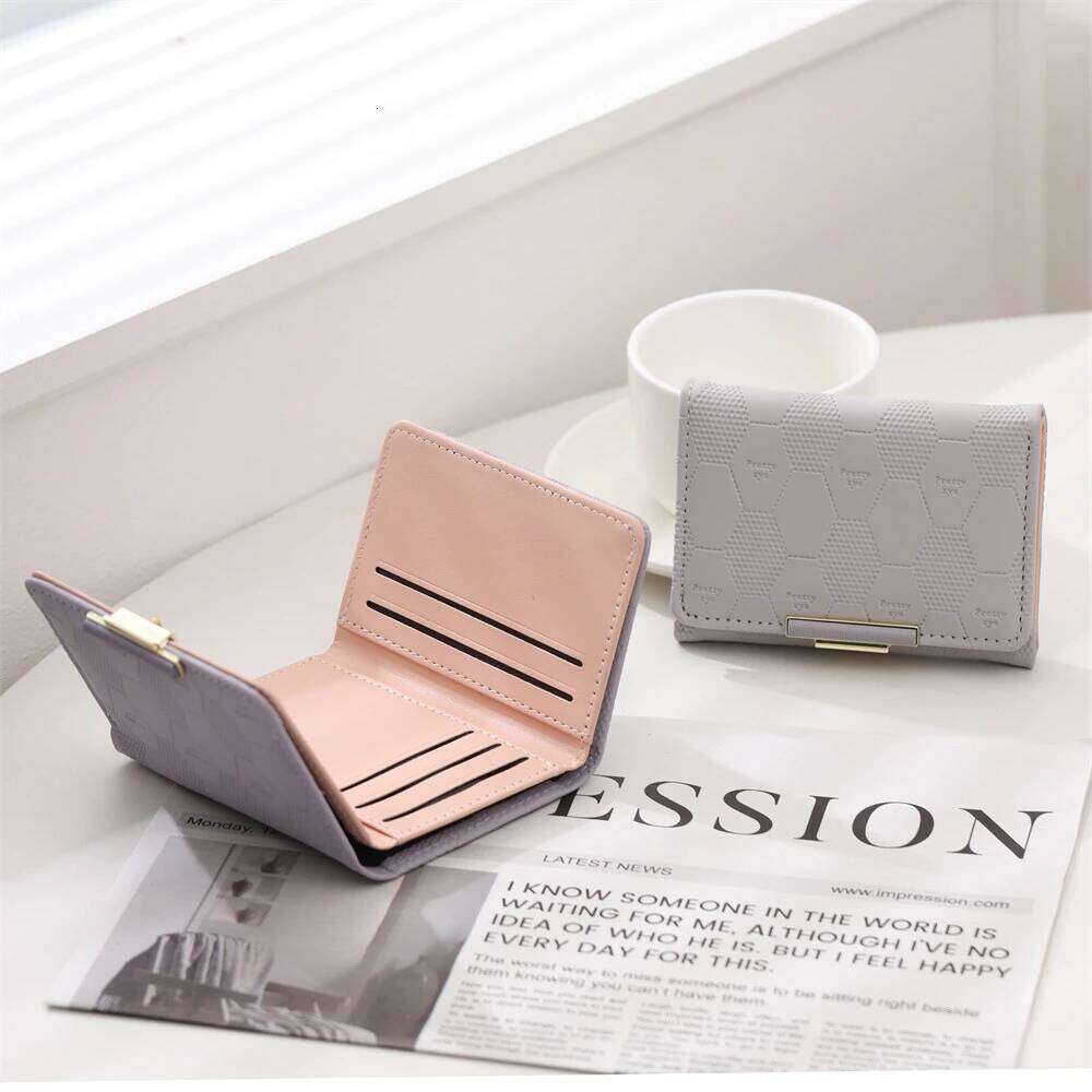 Elegant Women's Three Fold Short Japan and Korea Small Multi-card Hasp Bag Female Portable Wallet Coin Purses C260304