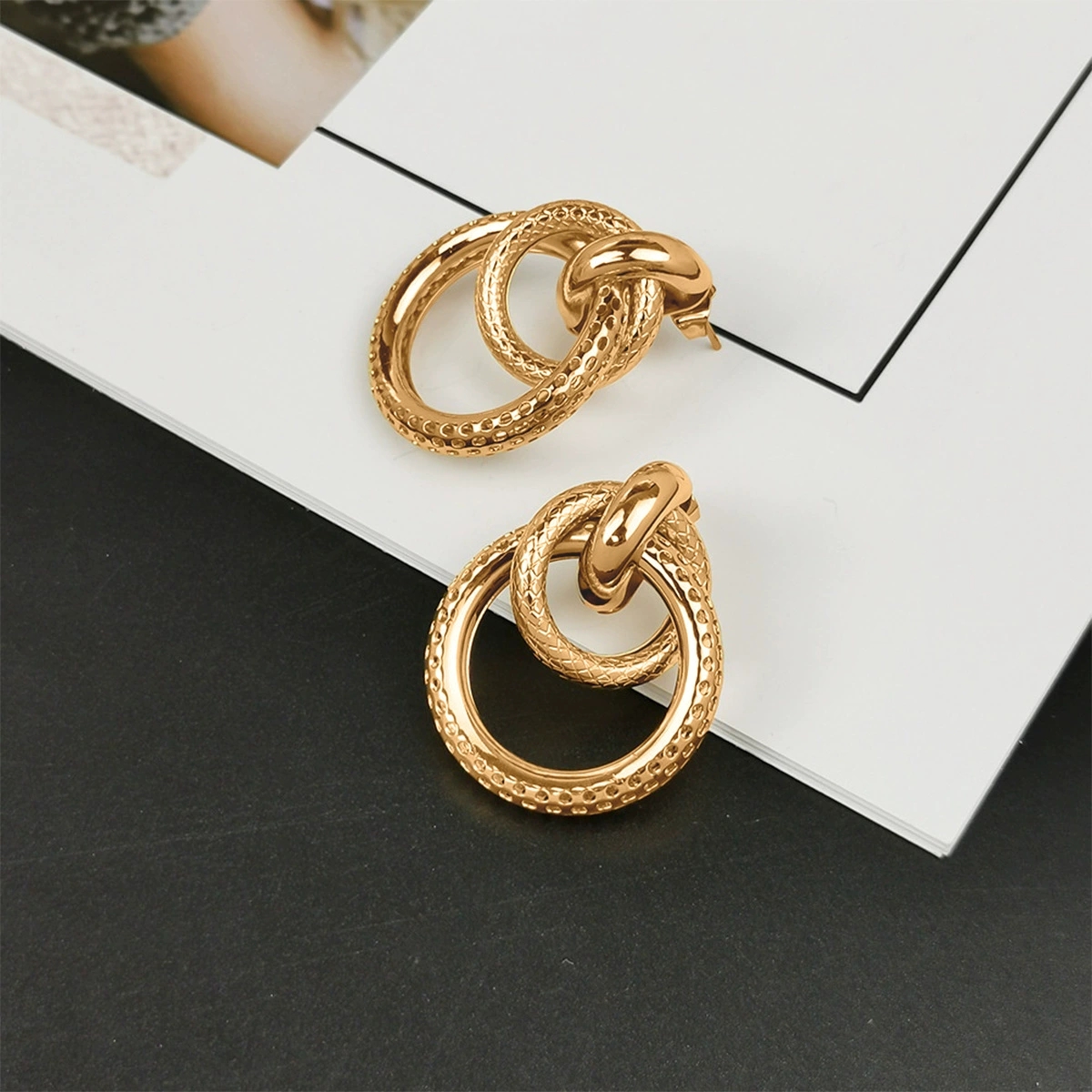 Sophisticated Womens Hollow Circle Ear Jewelry: Simple Geometry Meets Elegant Office Wear