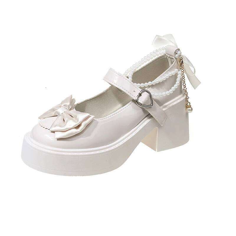 2026 Lolita Black Super High Heels Mary Jane Women Chunky Platform Pumps Woman Ankle Buckle Party Shoes