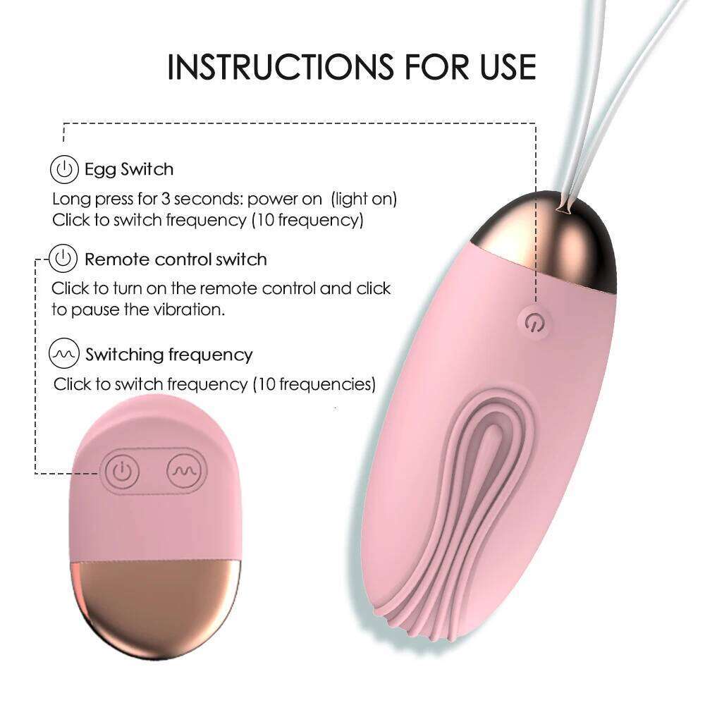 Sex Toys for Woman Wireless Remote Control 10 Speeds Vibrating Eggs Clitoris Stimulator Vaginal Massage Ball G- Spot Vibrators W260305