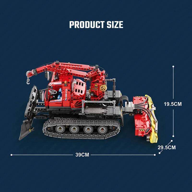 City Winter Remote Control Snow Groomer Building Blocks MOC Electric RC Car Construction Technical Vehicle Bricks Kids Toys Boys Z260306