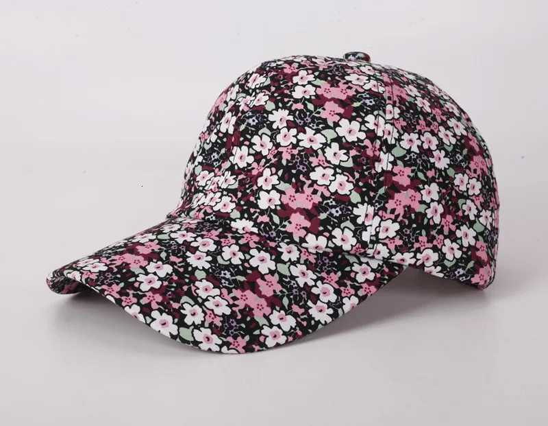 Sunscreen Baseball Rose Floral Print Cap For Women Casual Sport Caps Casual Fashion Dome Hats Golf Hat Beach Hat Drop Ship 2023 S260306